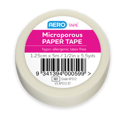 Tan Microporous Paper Tape 2.5cm x 5M 1roll - Premium Microporous Tapes from AERO Healthcare - Shop now at Response Wize 