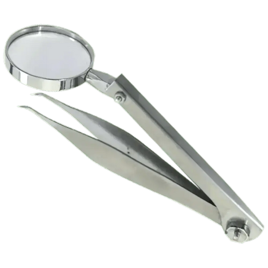 Stainless Steel Magnifying Glass Forceps 11cm - Image #1