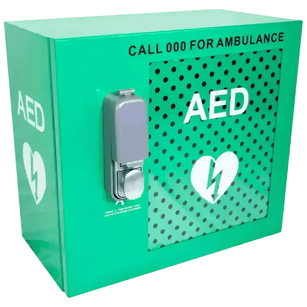 CARDIACT Alarmed Outdoor AED Cabinet with Lock 48 x 47 x 31cm - Image #1