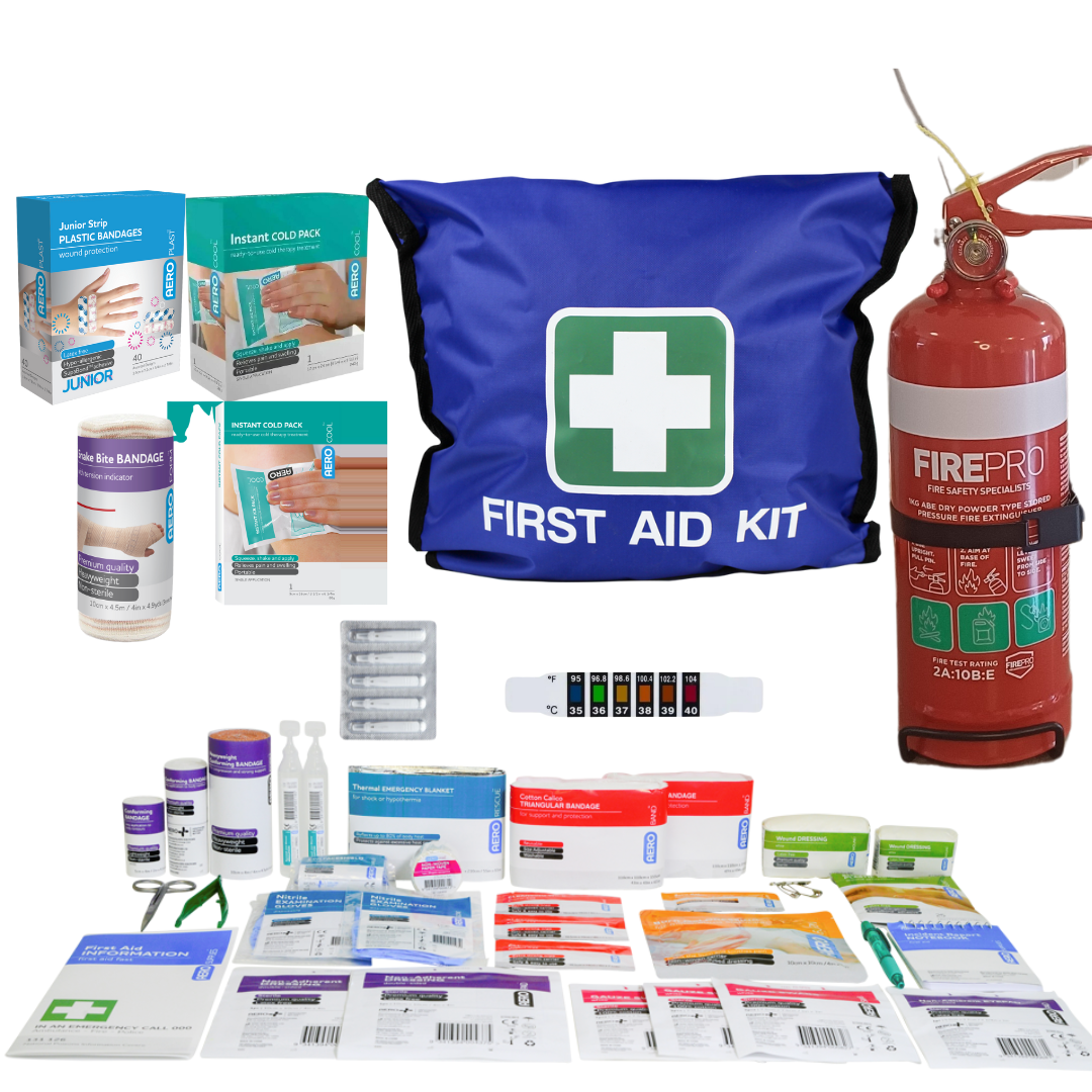 Home and Car Safety First Aid Kit & Fire Extinguisher Combo - Premium first aid kits from AERO Healthcare - Shop now at Response Wize 