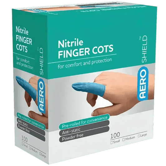 AEROSHIELD X-Large Nitrile Finger Cots Box/100 - Image #1