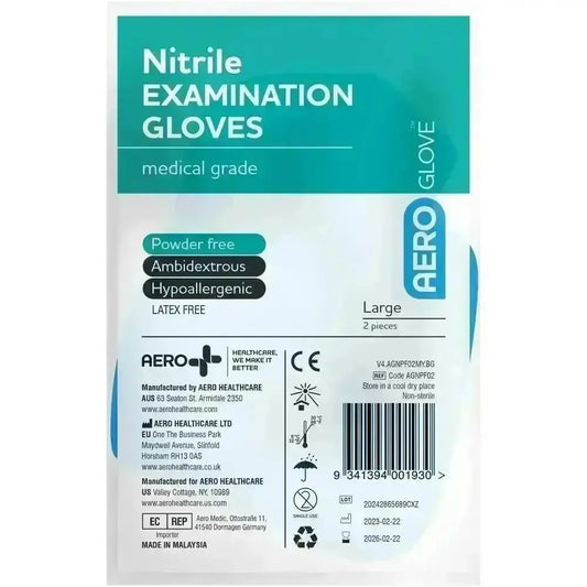 AEROGLOVE Large Nitrile Powder-Free Gloves Pair/2 - Image #1