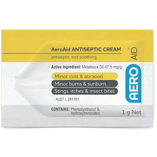 AEROAID Antiseptic Cream Sachet 1g  for minor cuts, burns & bites