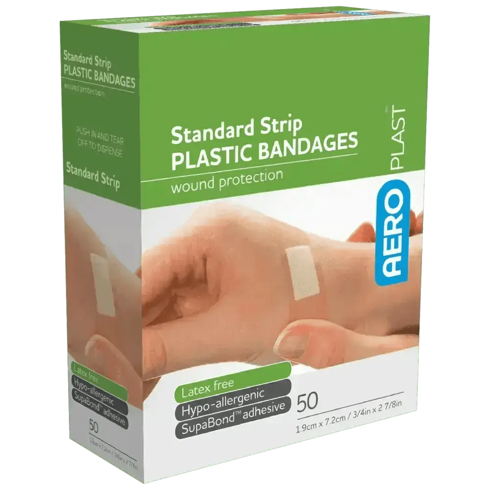 AEROPLAST Plastic Standard Strip 7.2 x 1.9cm Box/50 - Image #1