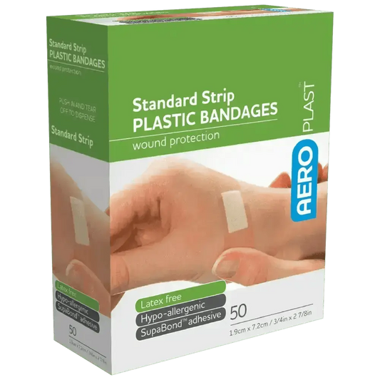 AEROPLAST Plastic Standard Strip 7.2 x 1.9cm Box/50 - Image #1