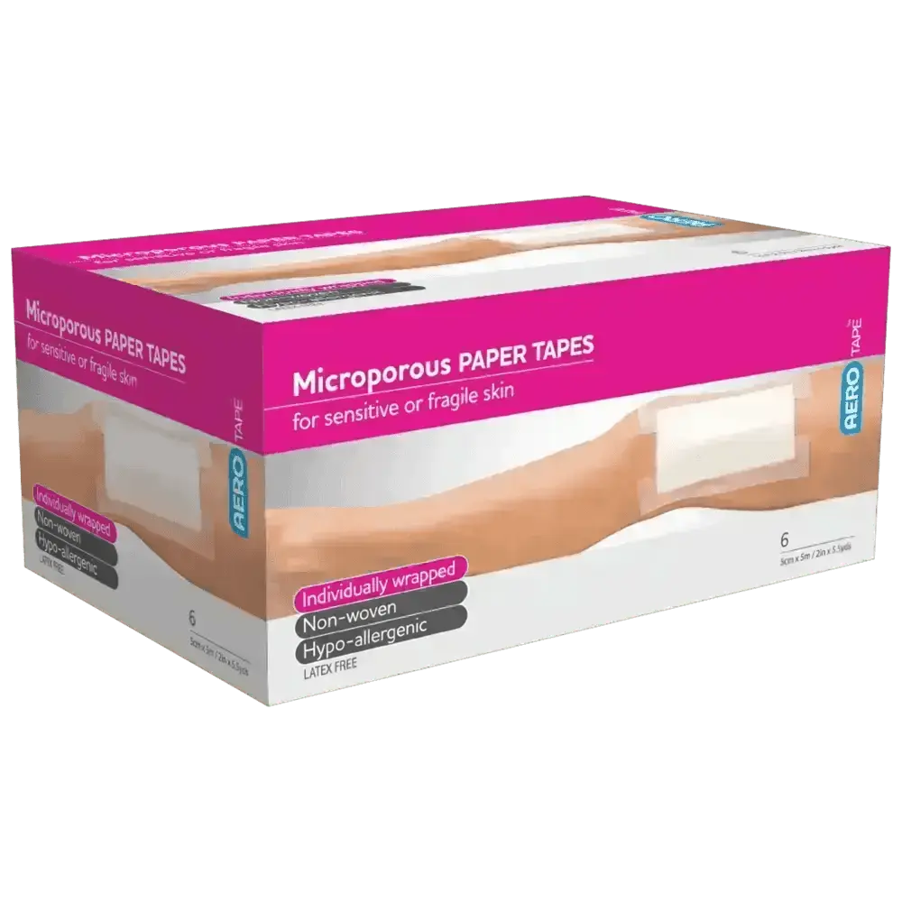 White Microporous Paper Tape 5cm x 5M - Premium Microporous Tapes from AERO Healthcare - Shop now at Response Wize 