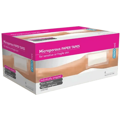 White Microporous Paper Tape 5cm x 5M - Premium Microporous Tapes from AERO Healthcare - Shop now at Response Wize 