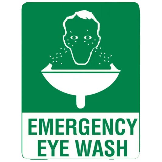 Small Metal Emergency Eyewash Sign 30 x 22.5cm - Image #1