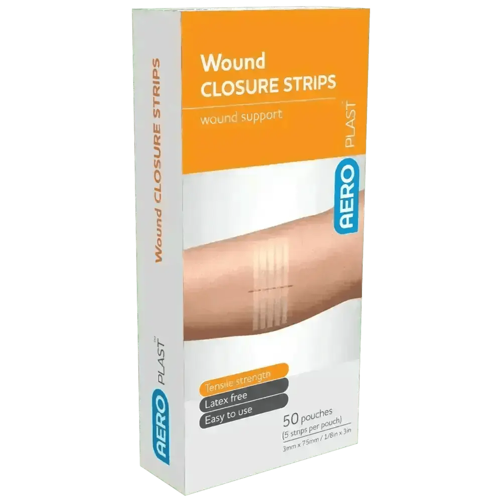 Wound Closure Strips 3 x 75mm (5 strips/card) - Premium Wound Closure Strips from AERO Healthcare - Shop now at Response Wize 