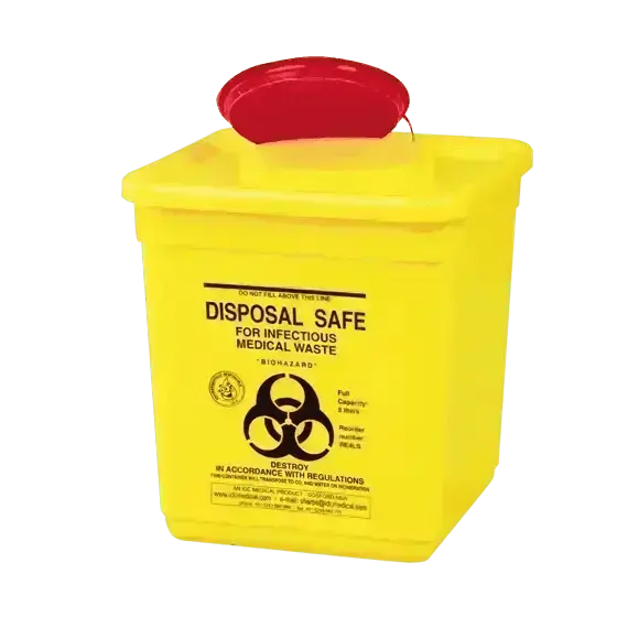 Sharps Disposal Container 4.5L - Premium Sharps Disposal Containers from AERO Healthcare - Shop now at Response Wize 