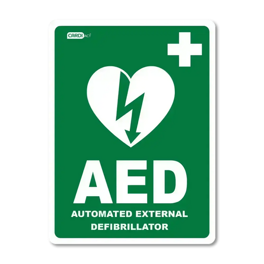 CARDIACT AED Sticker 22.5 x 30cm - Image #1