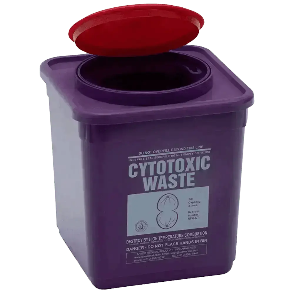 AEROHAZARD Cytotoxic Sharps Disposal Container 4L - Image #1