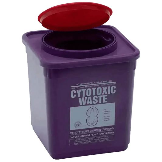 AEROHAZARD Cytotoxic Sharps Disposal Container 4L - Image #1