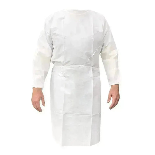 Disposable White Fluid Resistant Gown (Non-) 10 pkSterile - Premium Personal Protective Equipment - PPE from AERO Healthcare - Shop now at Response Wize 