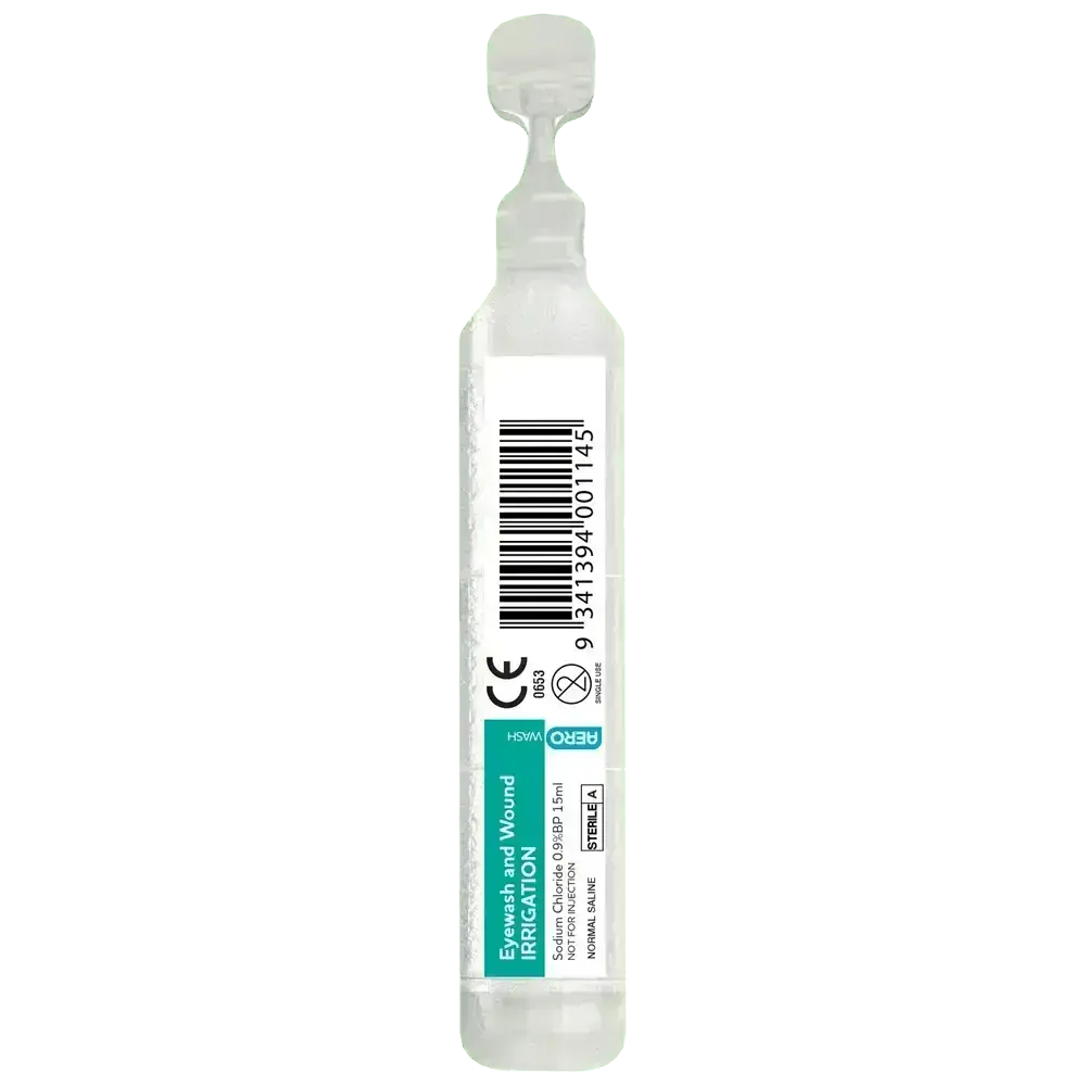 AEROWASH Sodium Chloride Eyewash Ampoule 30ml - Premium Eye Wash & Wound Irrigation from AERO Healthcare - Shop now at Response Wize 