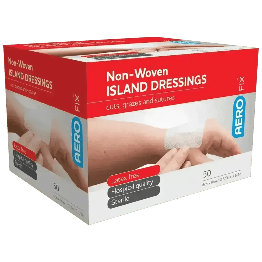 AEROFIX Non-Woven Island Dressing 6 x 8cm Box - Image #1