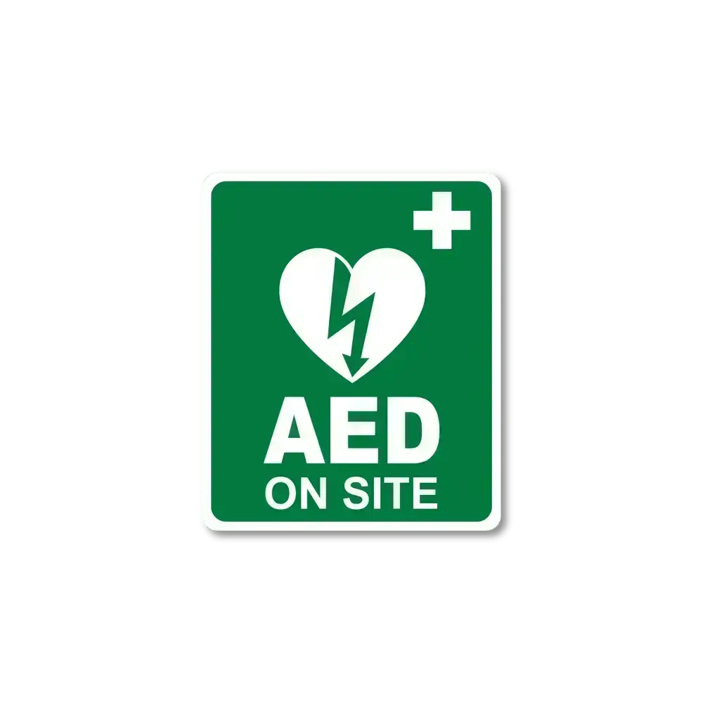 CARDIACT AED On Site Sticker 10 x 12cm - Premium Defibrillator Signage from AERO Healthcare - Shop now at Response Wize 