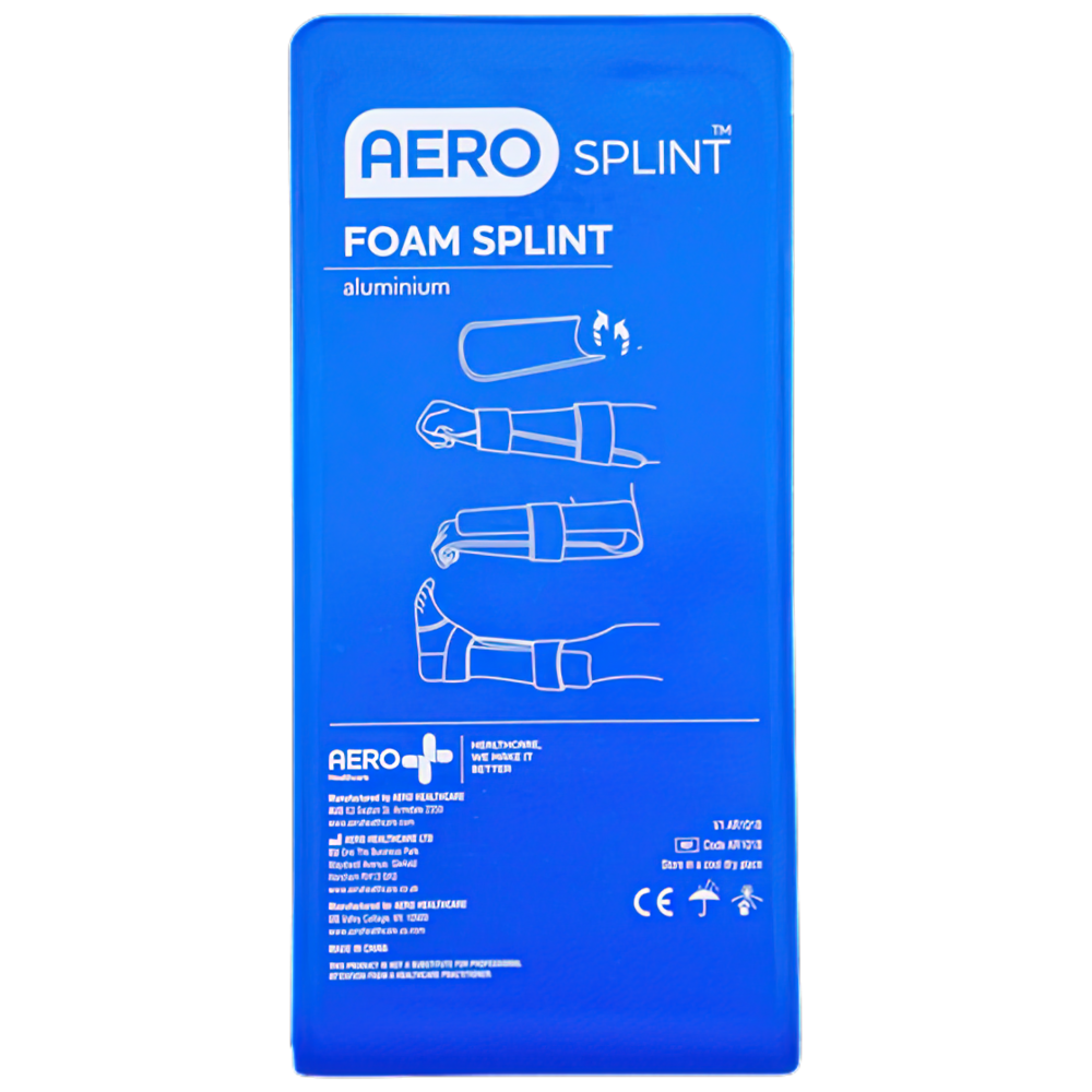 Folded Extra Large Aluminium Foam Splint 91 x 14cm - Premium Splints from AERO Healthcare - Shop now at Response Wize 