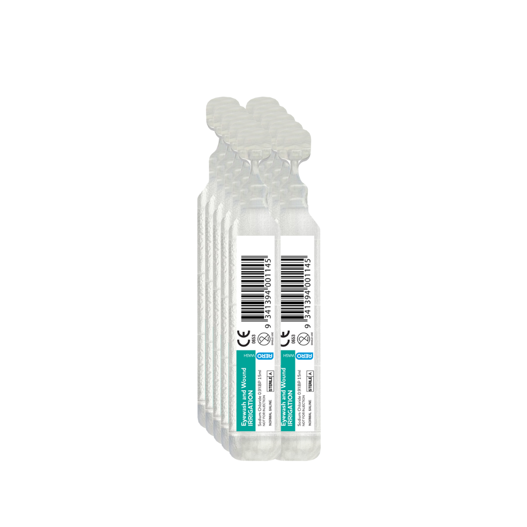 Sodium Chloride Eyewash & Irrigation Saline Ampoule 20ml - Premium Eye Wash & Wound Irrigation from AERO Healthcare - Shop now at Response Wize 