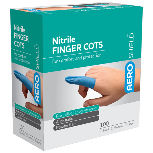 Medium Nitrile Finger Cots Box 100ea