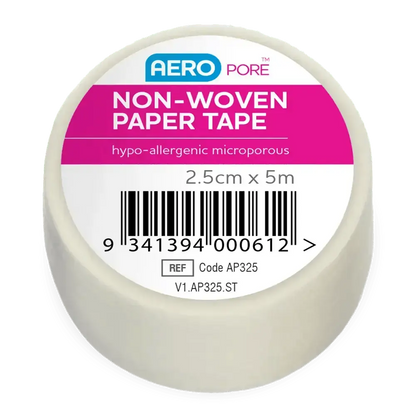 White Microporous Paper Tape 2.5cm x 5M - Premium Microporous Tapes from AERO Healthcare - Shop now at Response Wize 