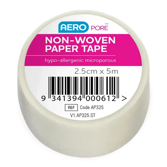 AEROTAPE White Microporous Paper Tape 2.5cm x 5M - Image #1