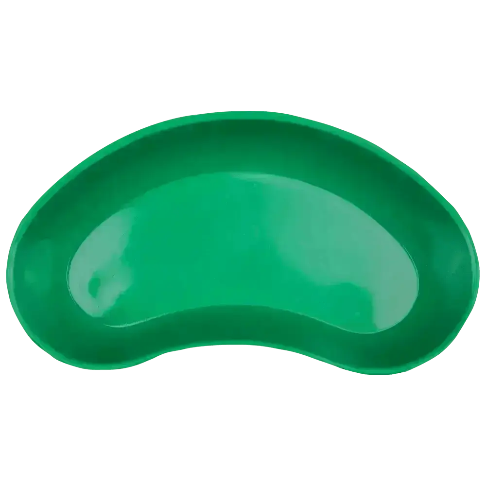 Disposable Green Plastic Kidney Dish 200mL - Image #1