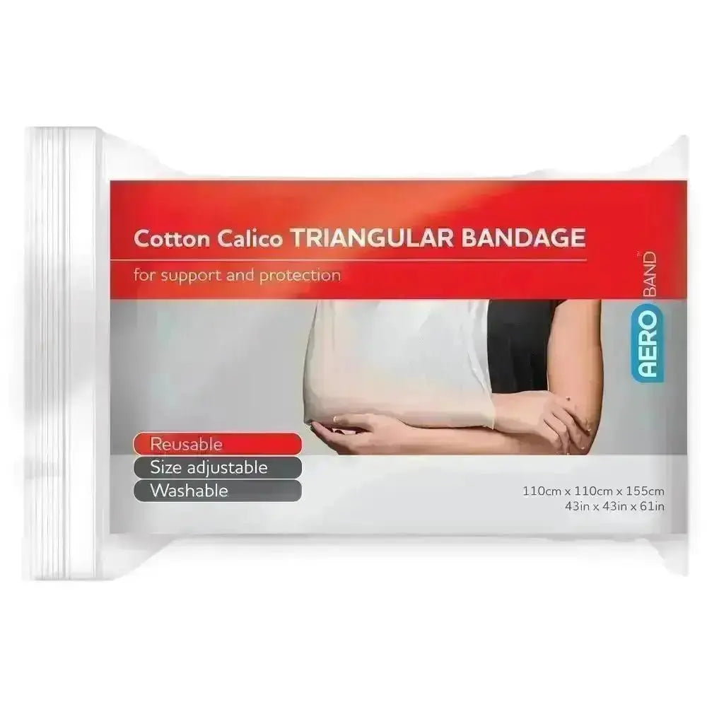 Cotton Calico Triangular Bandage 110 x 110 x 155cm - Premium Training Consumables from AERO Healthcare - Shop now at Response Wize 