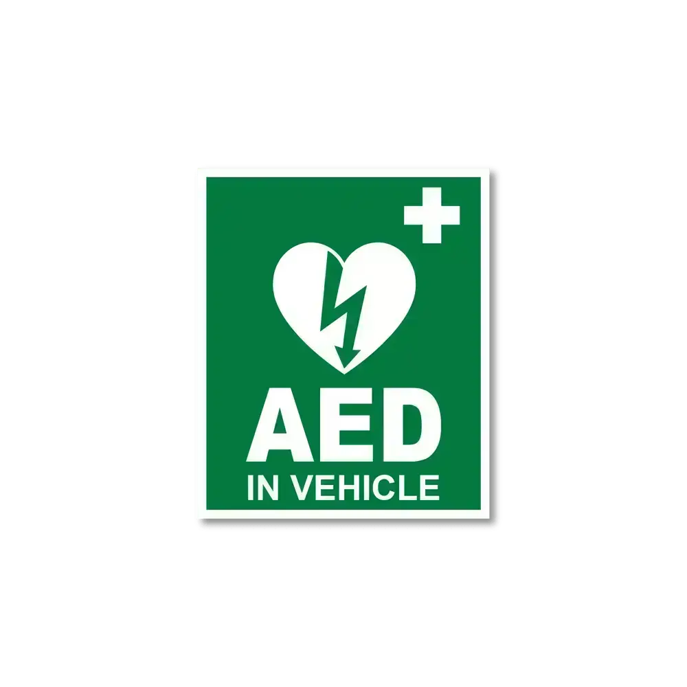 CARDIACT AED In Vehicle Window Sticker 10 x 12cm - Premium Defibrillator Signage from AERO Healthcare - Shop now at Response Wize 