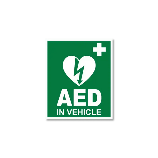 CARDIACT AED In Vehicle Window Sticker 10 x 12cm - Image #1