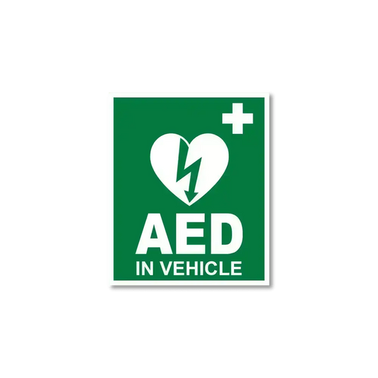 CARDIACT AED In Vehicle Window Sticker 10 x 12cm - Premium Defibrillator Signage from AERO Healthcare - Shop now at Response Wize 