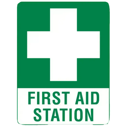 Large Poly First Aid Station Sign 60 x 45cm - Image #1