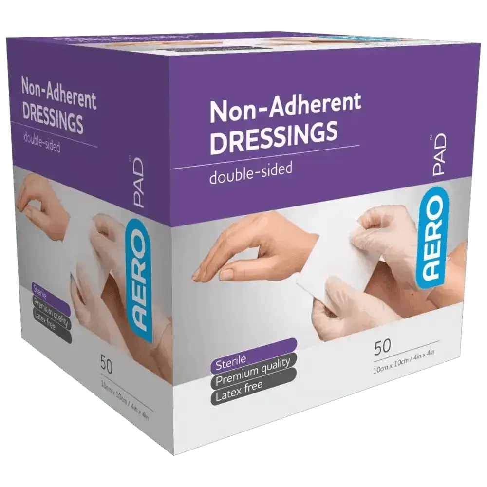 Non-Adherent Dressing 10 x 10cm 50 box - Premium Non-Adherent Dressings from AERO Healthcare - Shop now at Response Wize 