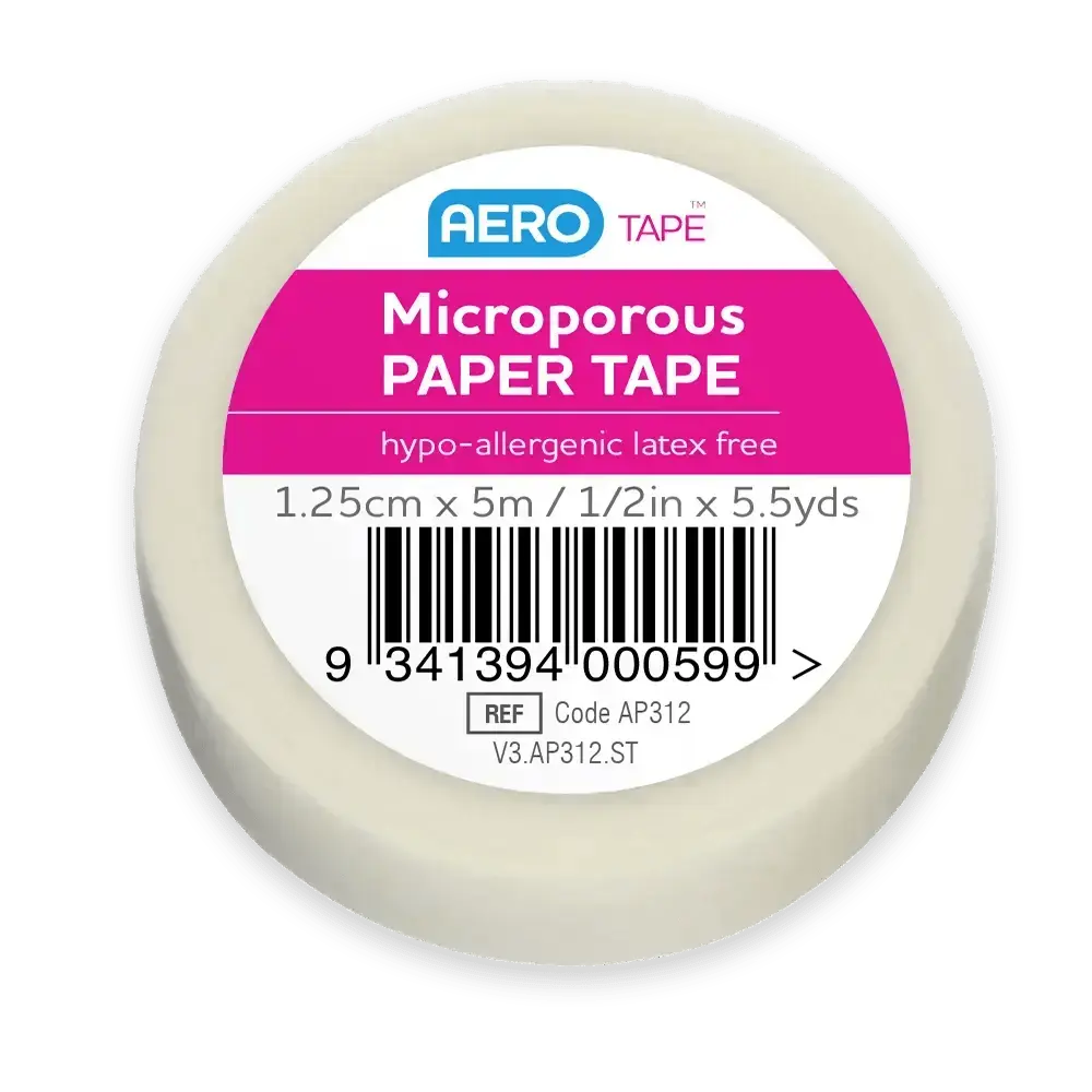  White Microporous Paper Tape 1.25cm x 5M