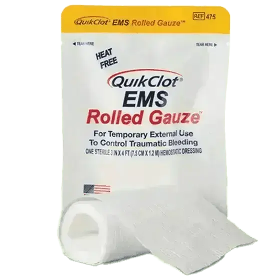 QUIKCLOT Haemostatic EMS Roll 7.5cm x 1.2M - Premium Tourniquets & Accessories from AERO Healthcare - Shop now at Response Wize 